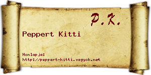 Peppert Kitti névjegykártya